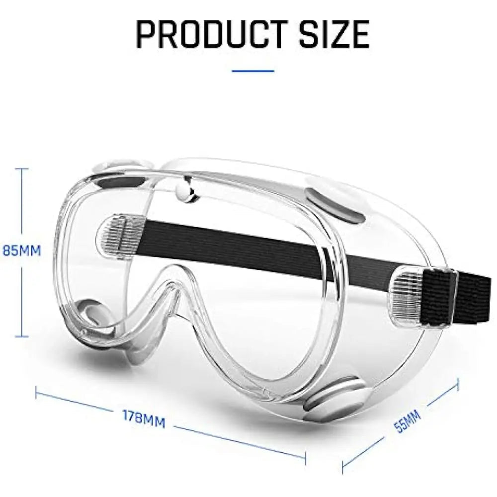 BACKUPMYFILESNOW.COM® waterproof safety goggles with anti-fog, windproof, dust-proof protective glasses for work and water park use.