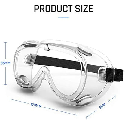 BACKUPMYFILESNOW.COM® waterproof safety goggles with anti-fog, windproof, dust-proof protective glasses for work and water park use.