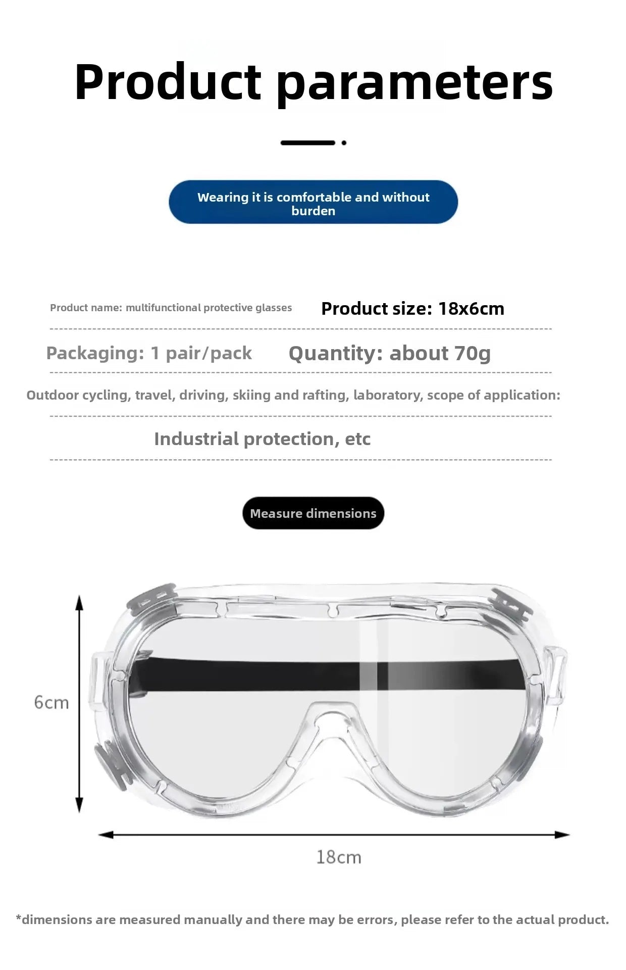 Waterproof safety goggles from BACKUPMYFILESNOW.COM®, windproof and dust-proof protective glasses with anti-fog lens for work and water parks.