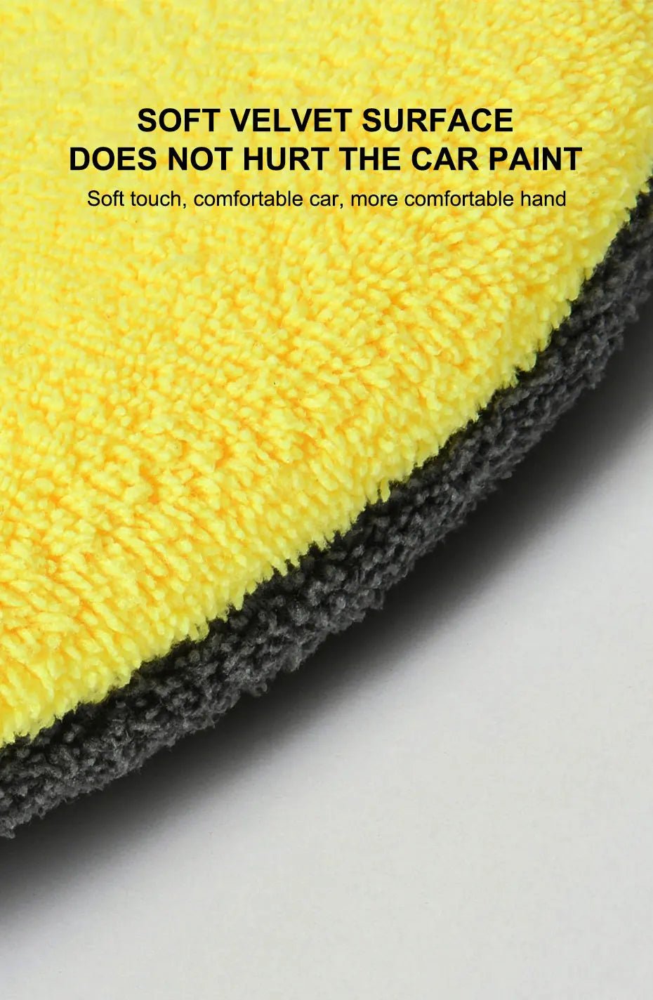 SEAMETAL microfiber car washing glove with double-faced coral fleece for gentle car cleaning and detailing.