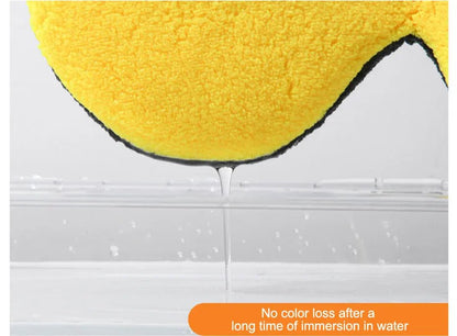 Seametall microfiber car washing glove with double-faced coral fleece for gentle cleaning and car detailing.