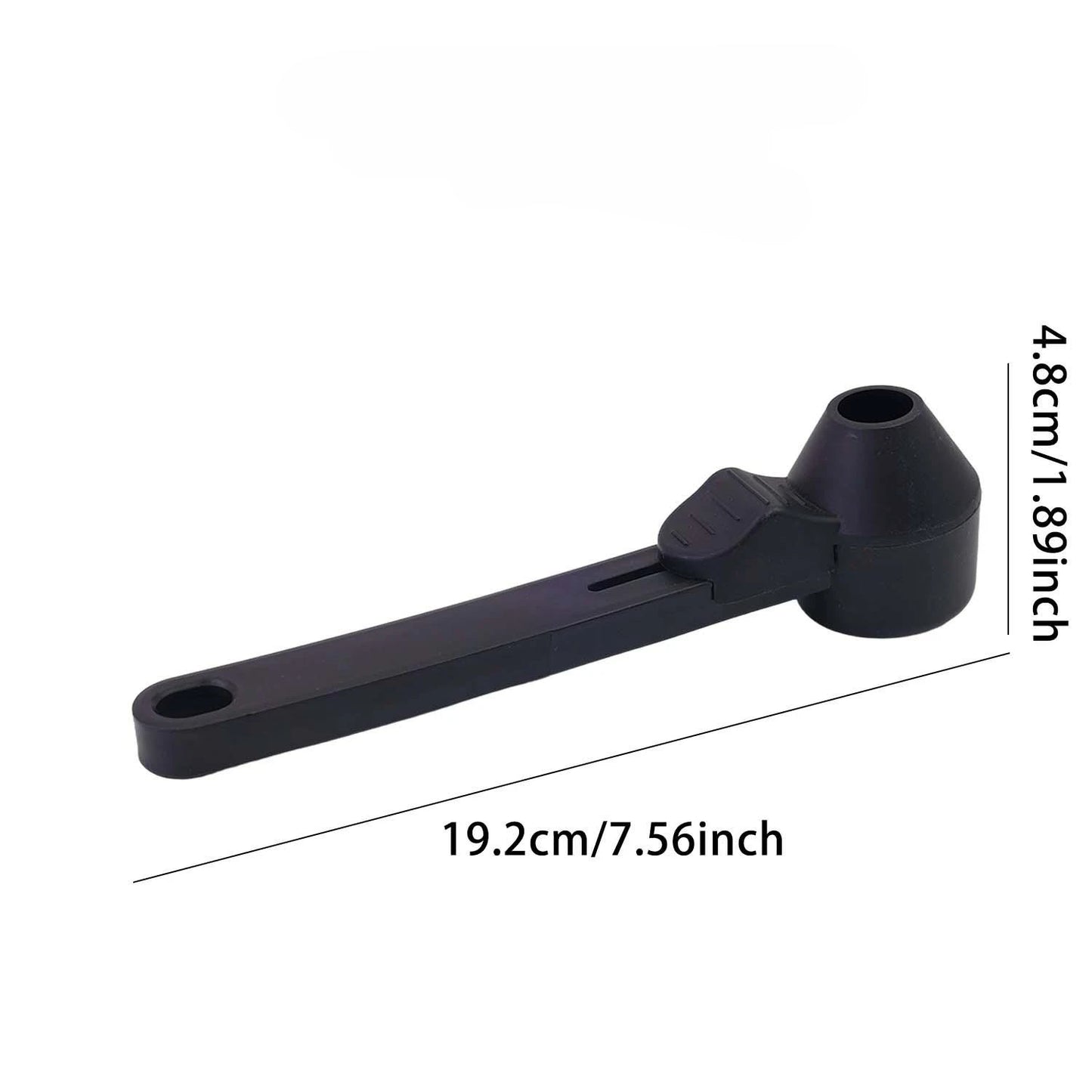 White sliding leakproof coffee scoop with large capacity, ideal for measuring coffee, protein, and milk powder in home kitchen use