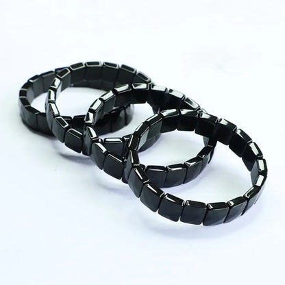 Naturally hematite bracelet supporting T-levels, enhancing confidence and mental clarity, ideal Christmas gift for men, husband, or son.