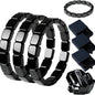 Naturally hematite bracelet supporting T-levels, boosting confidence, mental clarity, and focus for men, husband, or son.
