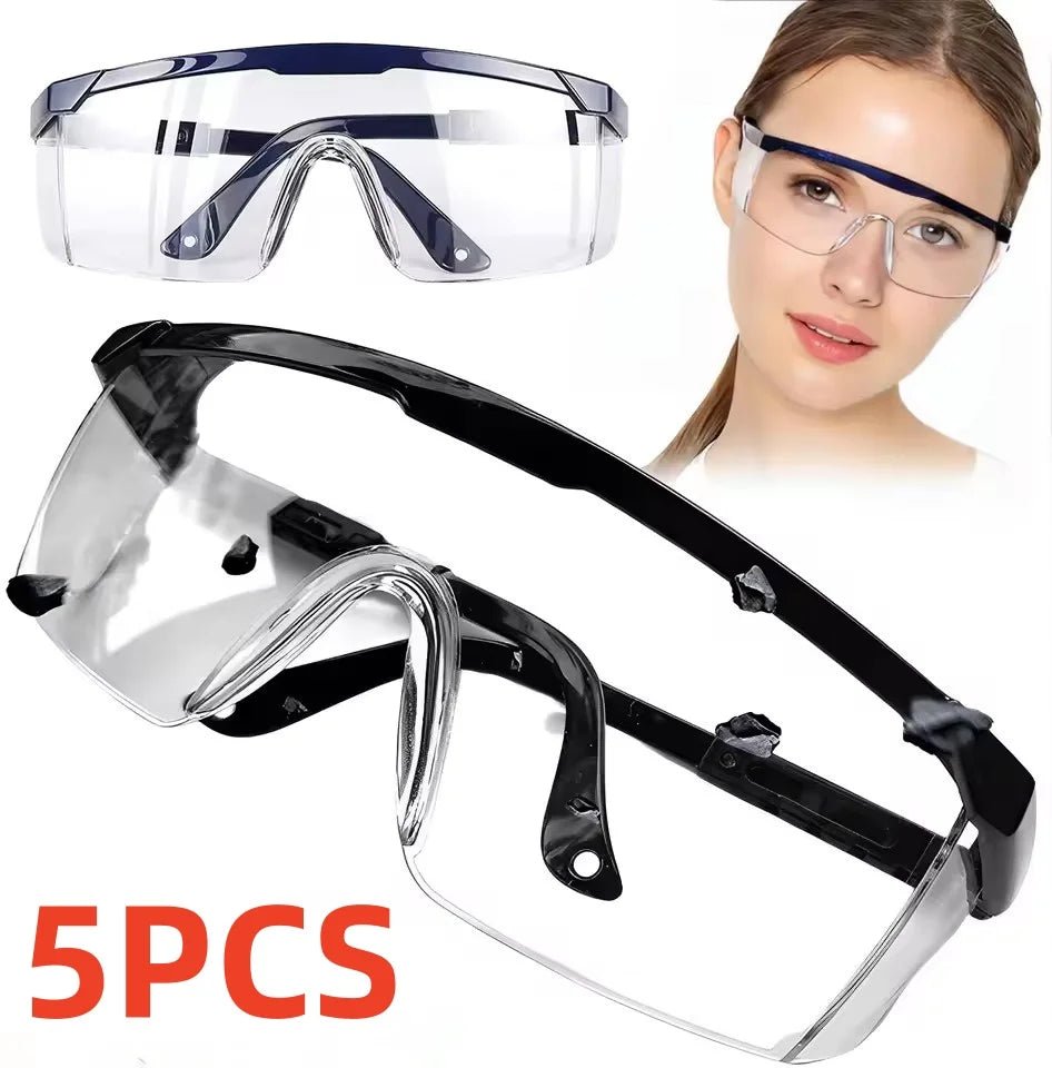 BackupMyFilesNow® anti-splash safety glasses with protective lenses, industrial wind and dust-proof goggles for lab, work, or cycling.