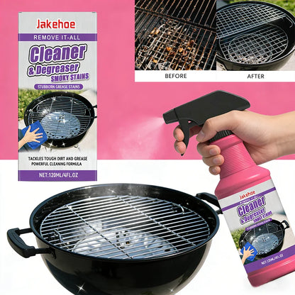 Heavy-duty BBQ grill cleaner and degreaser spray by BACKUPMYFILESNOW.COM for removing grease and stains from barbecues and kitchen surfaces.