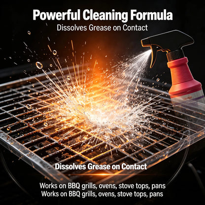 Heavy-duty grill degreaser spray by BACKUPMYFILESNOW.COM for BBQ grills, effectively removes baked-on grease, carbon, and stains.