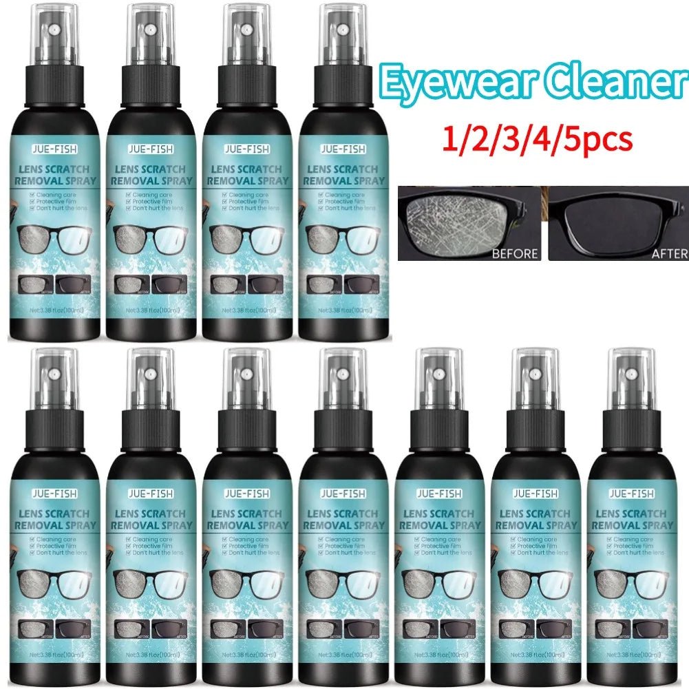 BackupMyFilesNow® glass cleaner and lens cleaner spray for sunglasses and eyeglasses, with high concentration for scratch removal and cleaning.