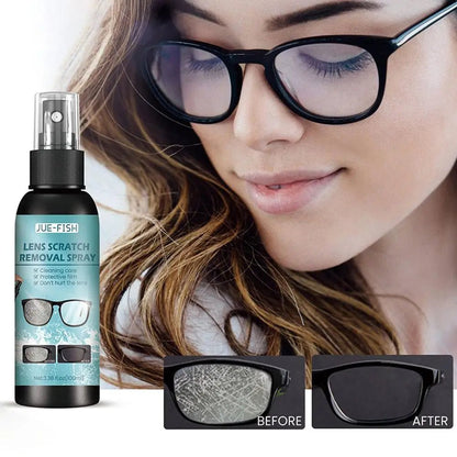 BackUpMyFilesNow® glass cleaner and lens spray for sunglasses and eyeglasses, high concentration scratch removal and cleaning tool