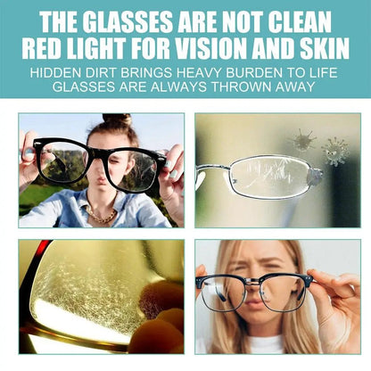 BACKUPMYFILESNOW.COM® glass cleaner for sunglasses and eyeglasses, high concentration lens cleaning spray with scratch removal features.