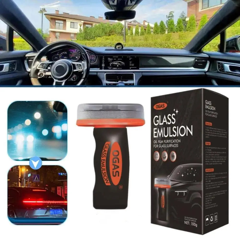 Heavy degreasing film cleaning paste for car glass, removes stains from windshield and rearview mirror, by BACKUPMYFILESNOW.COM®