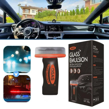 Heavy degreasing film cleaning paste for car glass, removes stains from windshield and rearview mirror, by BACKUPMYFILESNOW.COM®
