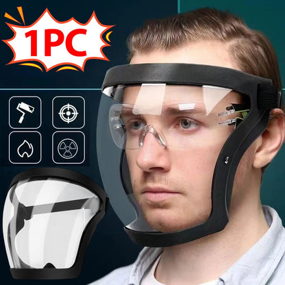 Full face safety goggles and protective mask for men and women, anti-splash dust mask with clear eye protection by BACKUPMYFILESNOW.COM®