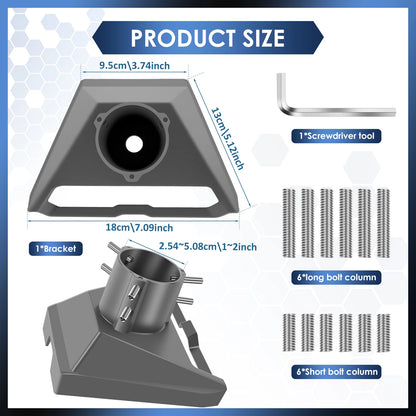 Aluminum alloy Starlink Gen 3 pipe adapter mounting kit on 1-2 inch pole, roof bracket and mount plate for satellite dish installation