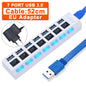 BackupMyFilesNow 7-port USB 3.0 hub with power adapter, multi USB splitter, and switch for PC accessories and device expansion.