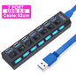 BackupMyFilesNow 7-port USB 3.0 hub with power adapter, multi USB splitter, and switch for PC accessories.