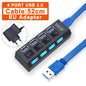 BackupMyFilesNow 7-port USB 3.0 hub with power adapter, multi-port splitter, and switch for PC accessories and device expansion.