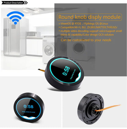 BackupMyFilesNow 2.1-inch ESP32 LVGL circular push knob IPS LCD module with TFT touch display for Arduino projects