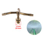 Brass 2/3/4 arm rotating garden sprinkler with 360° spray for lawn, flower bed, and agriculture watering.