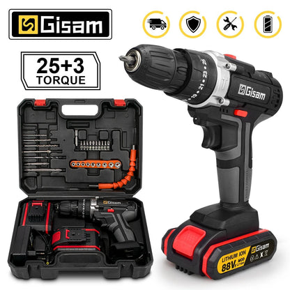 BackupMyFilesNow 21V cordless impact drill and screwdriver with lithium-ion battery, compact electric hammer drill and mini wireless hand tool.