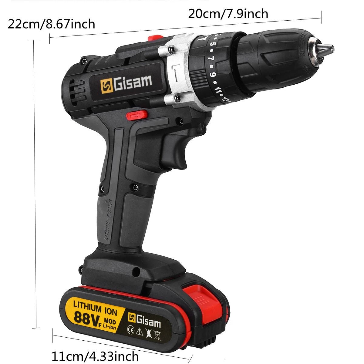 21V cordless impact drill and screwdriver from BackupMyFilesNow.com, featuring lithium-ion battery and compact design.
