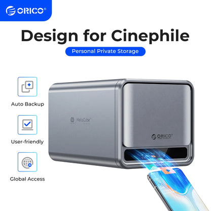 Orico 2-bay NAS from BackupMyFilesNow.com with remote access, automatic backup, data sharing, and intelligent file classification.