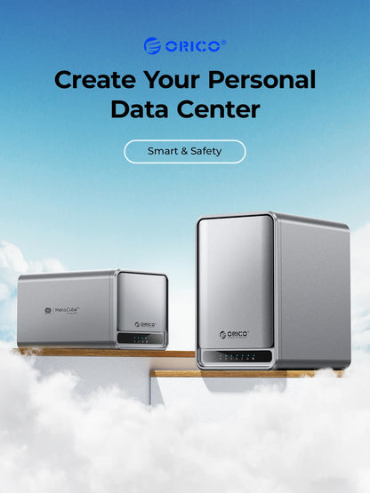 Orico 2-bay personal NAS from BackupMyFilesNow.com with remote access, automatic backup, data sharing, and intelligent file classification.