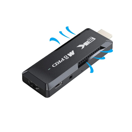 2025 M8 PRO Android 13 Smart TV Box with Allwinner H616, 2GB RAM, 16GB ROM, black, dual-band WiFi, 4K streaming capability.