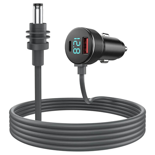 High-quality black Starlink DC power adapter cable in multiple lengths for Starlink Mini, by BACKUPMYFILESNOW.COM®.
