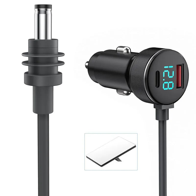 High-quality black Starlink DC power adapter cable in multiple lengths for Starlink Mini, shown with connectors and cable details.