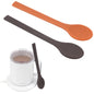Two BACKUPMYFILESNOW.COM® silicone coffee stirring spoons, 6.85-inch reusable espresso spoons for coffee and tea stirring.