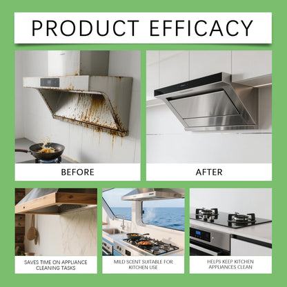 Two 300ml bottles of BACKUPMYFILESNOW.COM® kitchen degreaser spray for cleaning appliances, ovens, stoves, and range hoods.