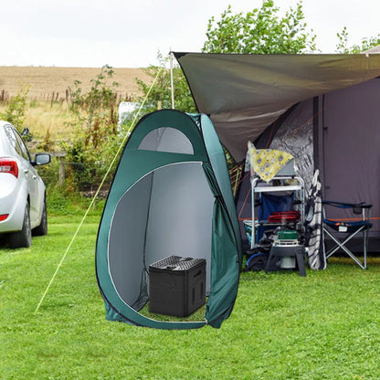 Portable car toilet and trash can by BACKUPMYFILESNOW.COM®, compact folding design for outdoor camping, travel, and emergency use.