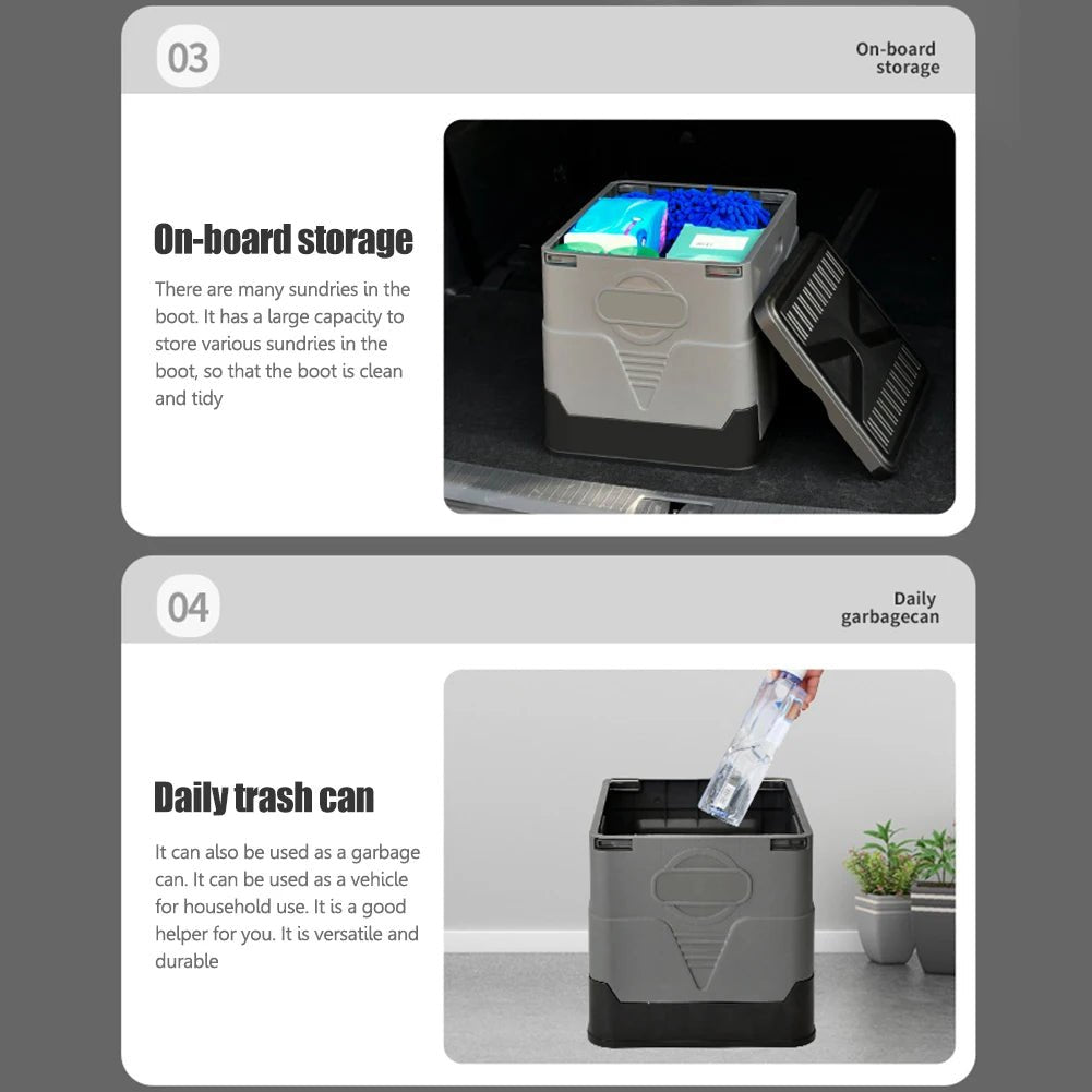 Portable car toilet bucket with 1-8 roll capacity, foldable design, suitable for outdoor camping, travel, and emergency use for adults.