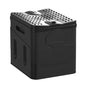 Portable car toilet and trash can by BACKUPMYFILESNOW.COM®, foldable, travel-friendly for outdoor camping and emergency use.