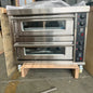 Electric commercial bakery oven with three layers, six plates, large capacity, ideal for baking pizza, bread, cakes, and pastries.