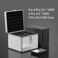Orico 20-bay aluminum HDD protector box with lock for 2.5, 3.5, and M.2 hard drives, secure storage solution.