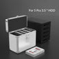 Orico 20-bay aluminum hard drive protector box with lock, for 2.5, 3.5, and M.2 SSDs and HDDs, storage and security solution.