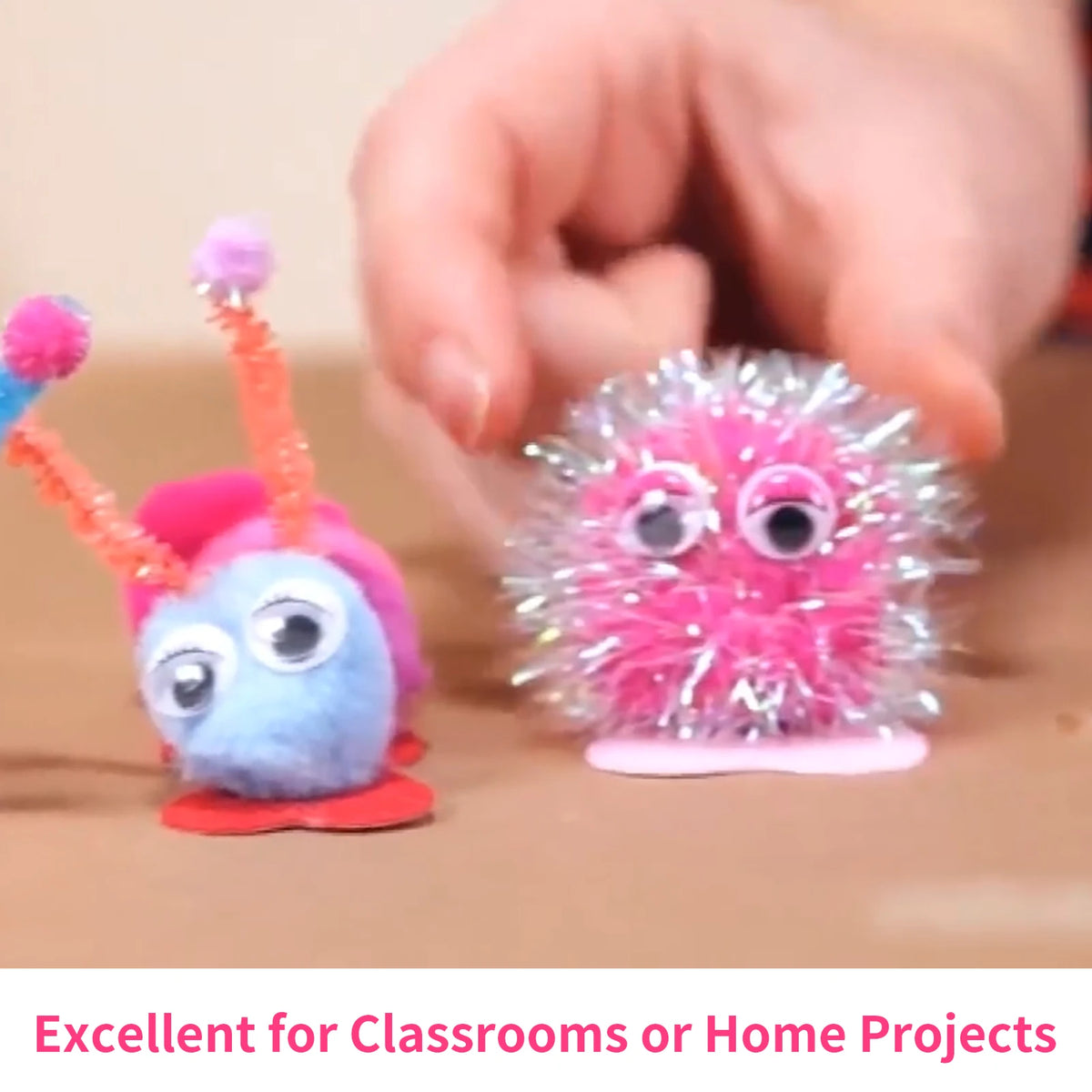 DIY arts and crafts supplies kit with 2000+ pieces, colorful craft materials, and a carrying box for creative educational activities.