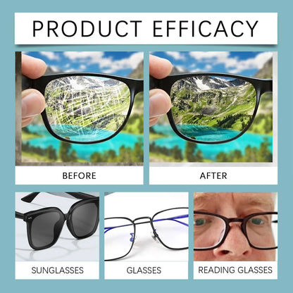 BackupMyFilesNow® glasses cleaning solution spray for lenses, safe for all ages, in a 200ml bottle with water eye lens cleaning formula.