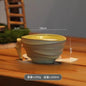 Vintage bamboo ceramic coffee mug by BackupMyFilesNow.com, featuring a high-end Japanese-inspired design and creative craftsmanship.