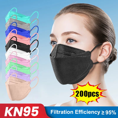 Black FFP2 KN95 face masks for adults, reusable hygienic respiratory masks with filter, approved CE, ideal for protection.