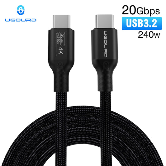BackupMyFilesNow USB 3.2 Gen 2 Type C to Type C cable for fast charging and data transfer, compatible with MacBook Pro and iPad Pro.