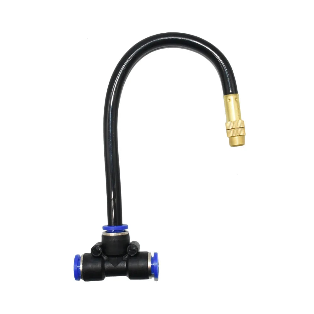 DIY Bending Spray System Kit for greenhouse garden, features watering and misting for plants, flowers, and cooling outdoor areas.
