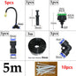 DIY Bending Spray System Kit for greenhouse gardening, includes watering, irrigation, and misting components for plants and flowers.