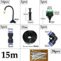 DIY bending spray system kit for greenhouse and garden watering, misting, and cooling by BackupMyFilesNow.com.