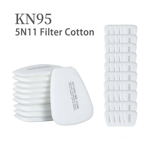 Set of 10/20 KN95 pre-filters 5N11 cotton dust-proof filters for 6200, 7502, 6800 dust masks and respirators.