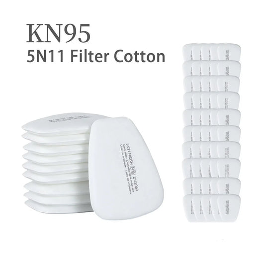Set of 10/20 KN95 pre-filters 5N11 cotton dust-proof filters for 6200, 7502, 6800 dust masks and respirators.