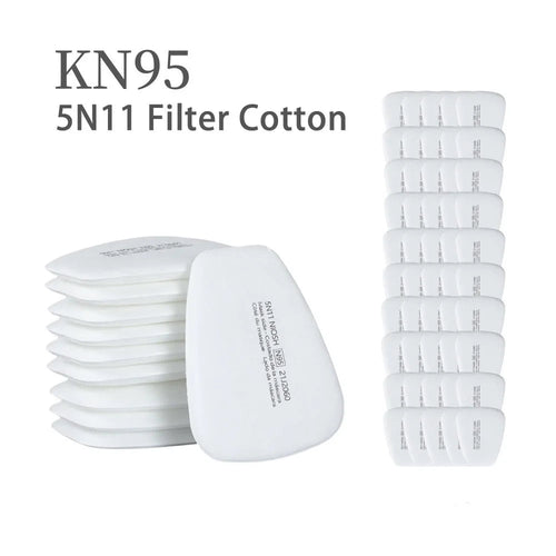 Set of 10/20 KN95 pre-filters with 5N11 filter cotton for dust-proof protection on 6200, 7502, 6800 dust masks and respirators.
