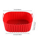 Square silicone air fryer basket and baking mold for oven and BBQ, reusable food-safe cooking and pastry tool.
